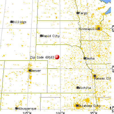 Gandy, NE (69163) map from a distance