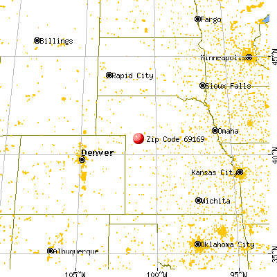 Wallace, NE (69169) map from a distance