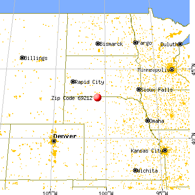 Crookston, NE (69212) map from a distance