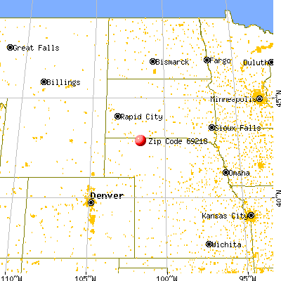 Merriman, NE (69218) map from a distance