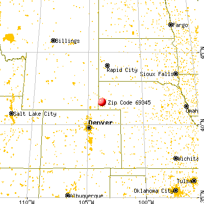 Harrisburg, NE (69345) map from a distance