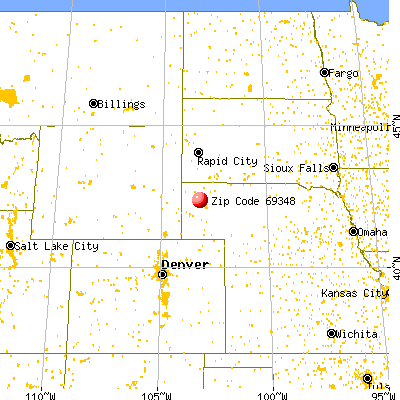 Hemingford, NE (69348) map from a distance