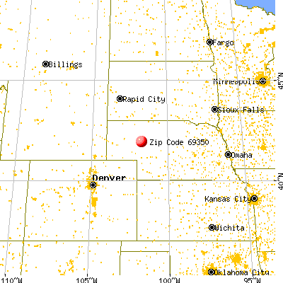 Hyannis, NE (69350) map from a distance