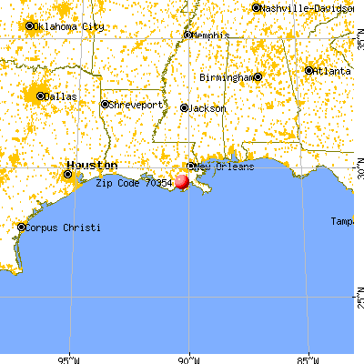 Galliano, LA (70354) map from a distance
