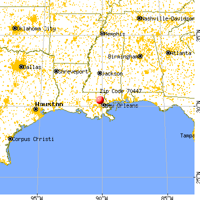 Madisonville, LA (70447) map from a distance