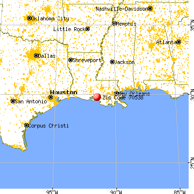 Franklin, LA (70538) map from a distance