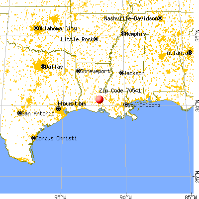 Grand Coteau, LA (70541) map from a distance