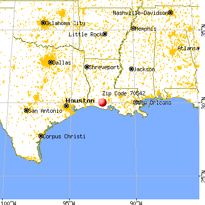 Gueydan, LA (70542) map from a distance