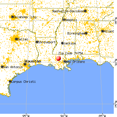 Livingston, LA (70754) map from a distance