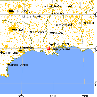 Paulina, LA (70763) map from a distance