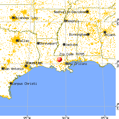 Walker, LA (70785) map from a distance