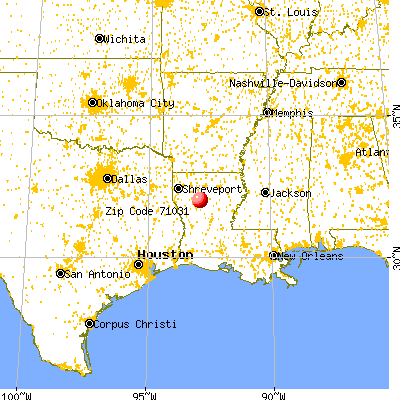 Goldonna, LA (71031) map from a distance