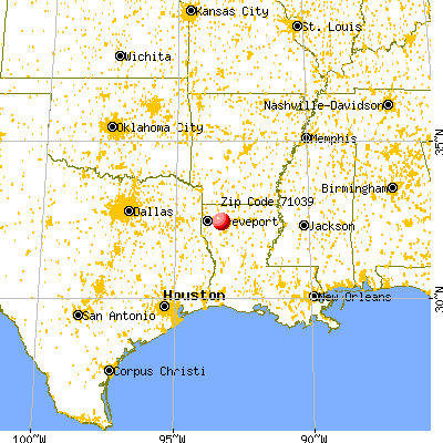 Heflin, LA (71039) map from a distance