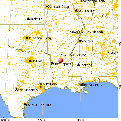 Bernice, LA (71222) map from a distance