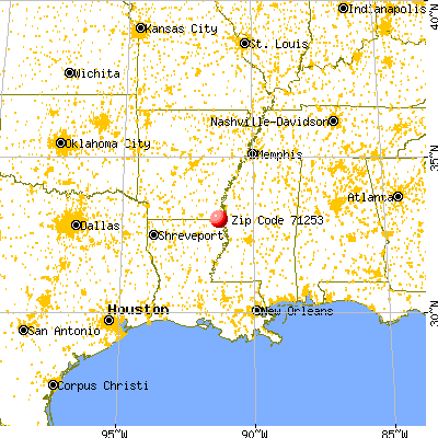 Kilbourne, LA (71253) map from a distance