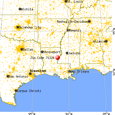 Clayton, LA (71326) map from a distance