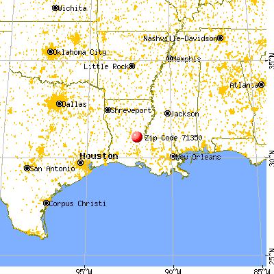 Mansura, LA (71350) map from a distance