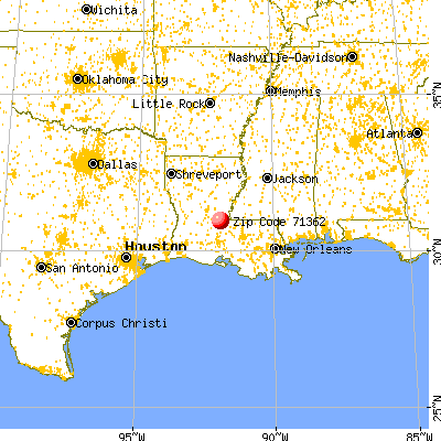 Plaucheville, LA (71362) map from a distance