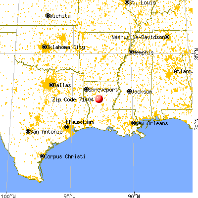 Atlanta, LA (71404) map from a distance