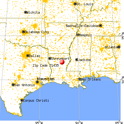 Grayson, LA (71435) map from a distance