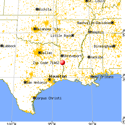 Noble, LA (71462) map from a distance