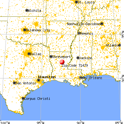 Tullos, LA (71479) map from a distance