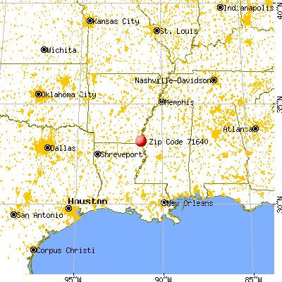 Eudora, AR (71640) map from a distance