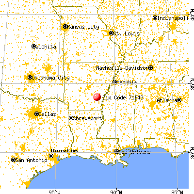 Gould, AR (71643) map from a distance