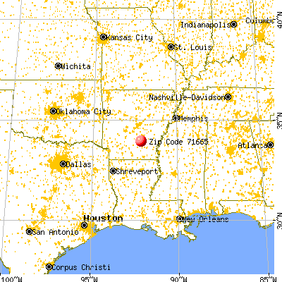 Rye, AR (71665) map from a distance