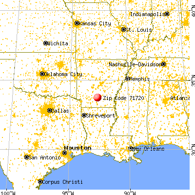 Bearden, AR (71720) map from a distance