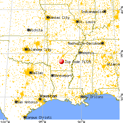 Carthage, AR (71725) map from a distance