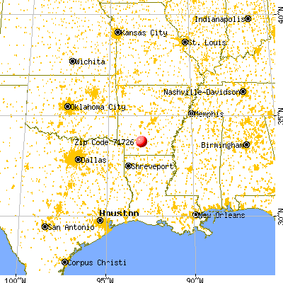 Chidester, AR (71726) map from a distance