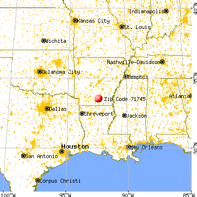 Harrell, AR (71745) map from a distance