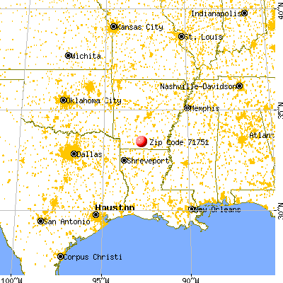 Louann, AR (71751) map from a distance