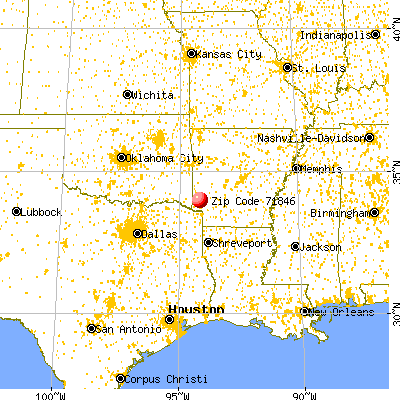 Lockesburg, AR (71846) map from a distance