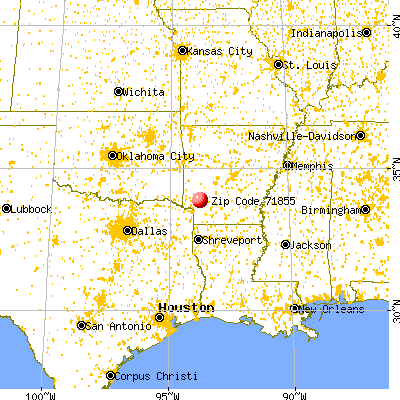 Ozan, AR (71855) map from a distance