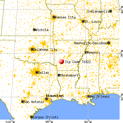 Antoine, AR (71922) map from a distance