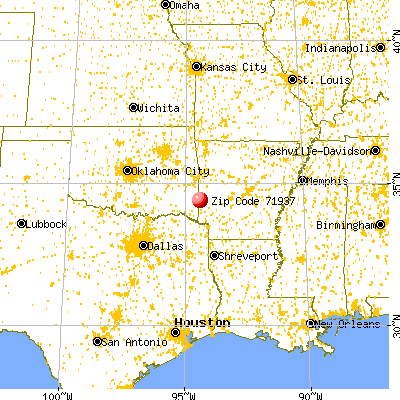 Cove, AR (71937) map from a distance