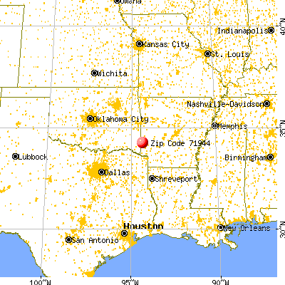 Grannis, AR (71944) map from a distance