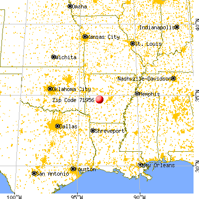 Mountain Pine, AR (71956) map from a distance