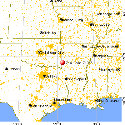 Wickes, AR (71973) map from a distance