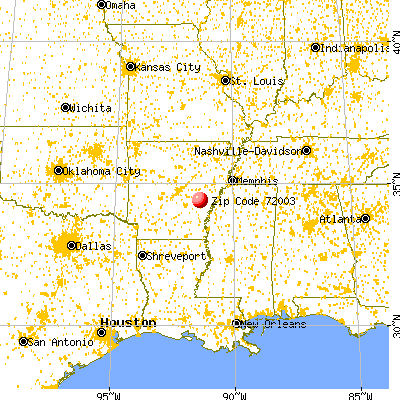 Almyra, AR (72003) map from a distance