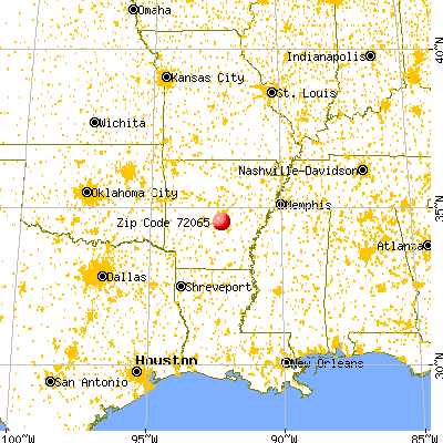 East End, AR (72065) map from a distance