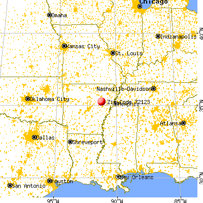 Patterson, AR (72123) map from a distance