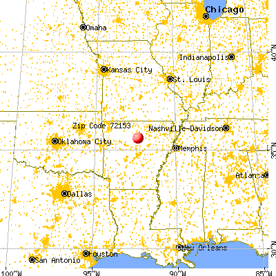 Shirley, AR (72153) map from a distance