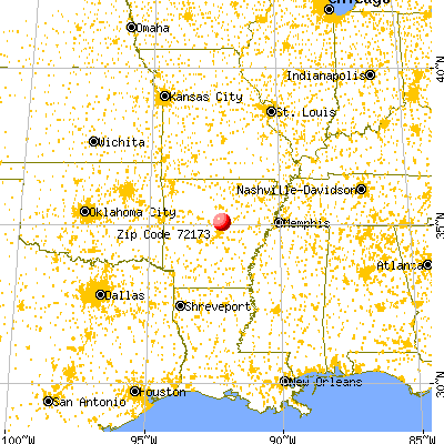Vilonia, AR (72173) map from a distance