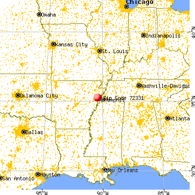 Earle, AR (72331) map from a distance