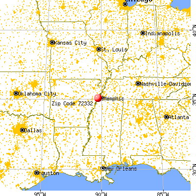 Edmondson, AR (72332) map from a distance