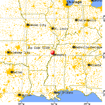 Gilmore, AR (72339) map from a distance