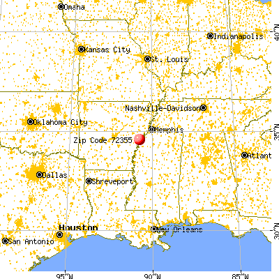 Lake View, AR (72355) map from a distance